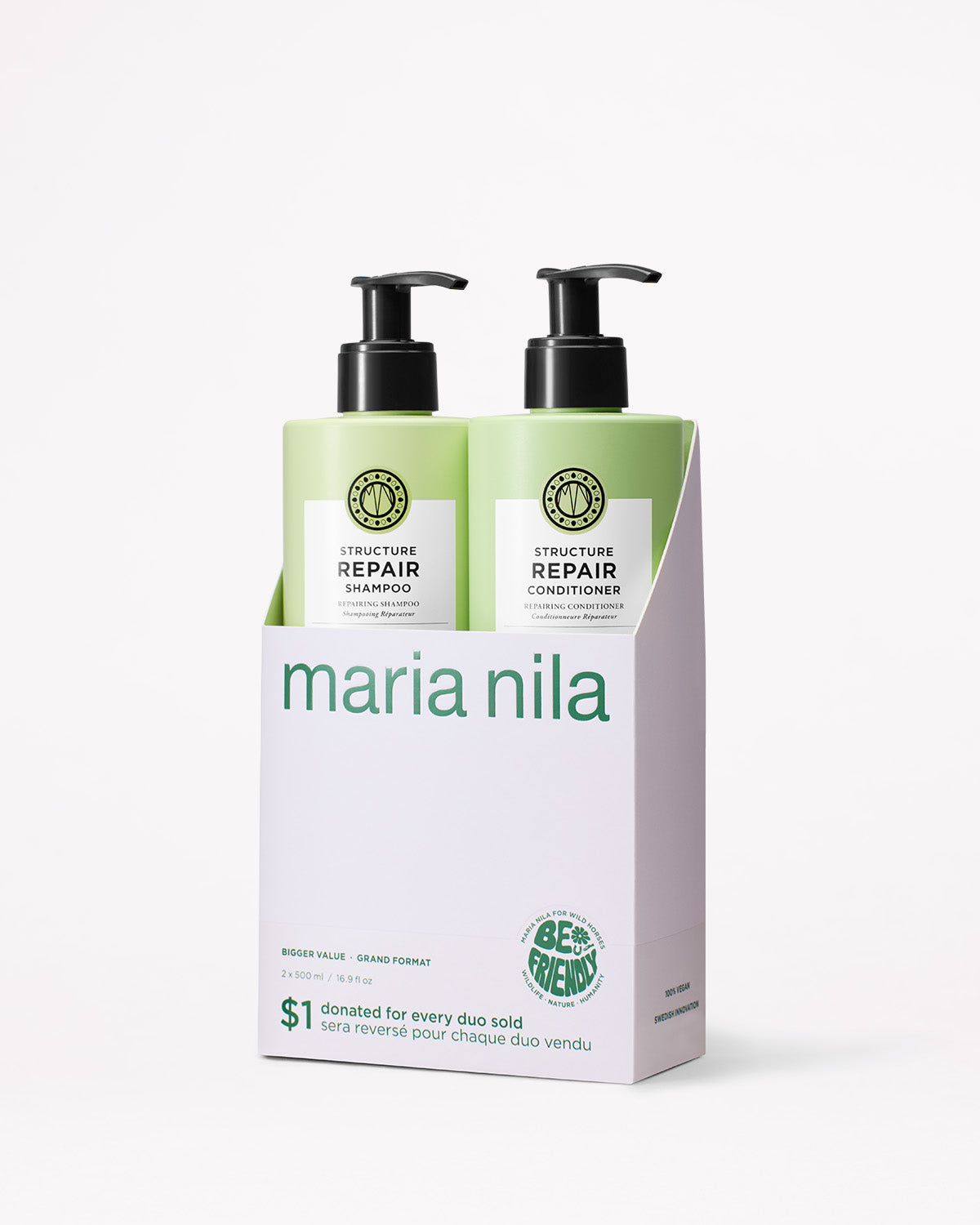 Maria Nila Structure Repair Care Duo in package on white background