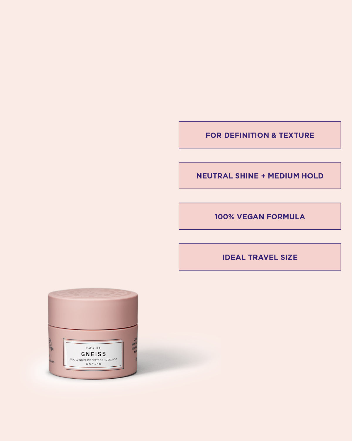 Gneiss Wax is a thickening, texturizing molding paste with neutral shine