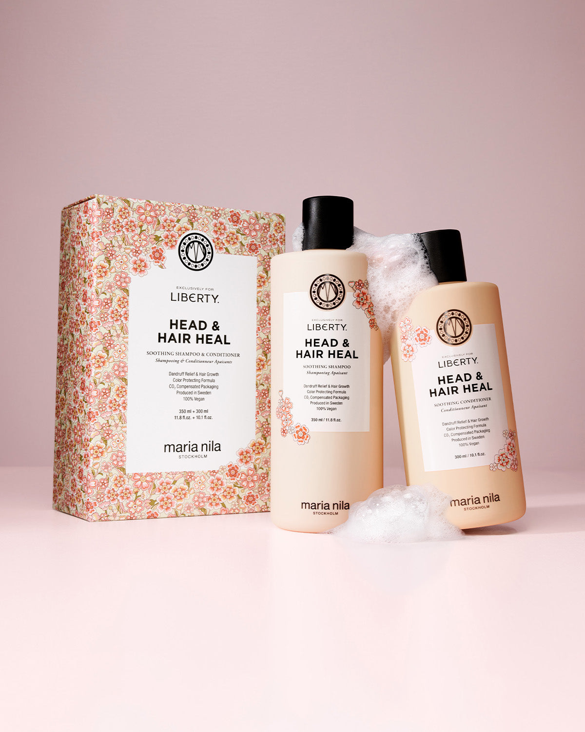 Maria Nila Exclusively for Liberty Head & Hair Heal Shampoo and Conditioner with box
